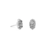 Emilie Silver Stud Earrings In Platinum Drusy^Kendra Scott Cheap