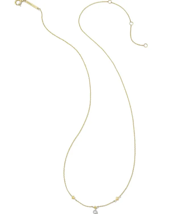 Floating Lab Grown White Diamond Pendant Necklace In 14K Yellow Gold^Kendra Scott Sale