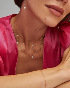 Floating Lab Grown White Diamond Strand Necklace In 14K Yellow Gold^Kendra Scott Fashion