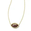 Football Gold Short Pendant Necklace In Orange Goldstone^Kendra Scott Fashion
