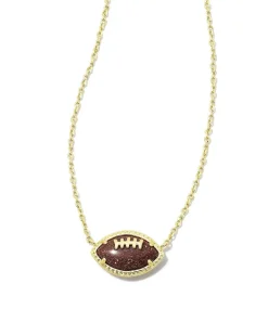 Football Gold Short Pendant Necklace In Orange Goldstone^Kendra Scott Fashion