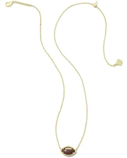 Football Gold Short Pendant Necklace In Orange Goldstone^Kendra Scott Fashion