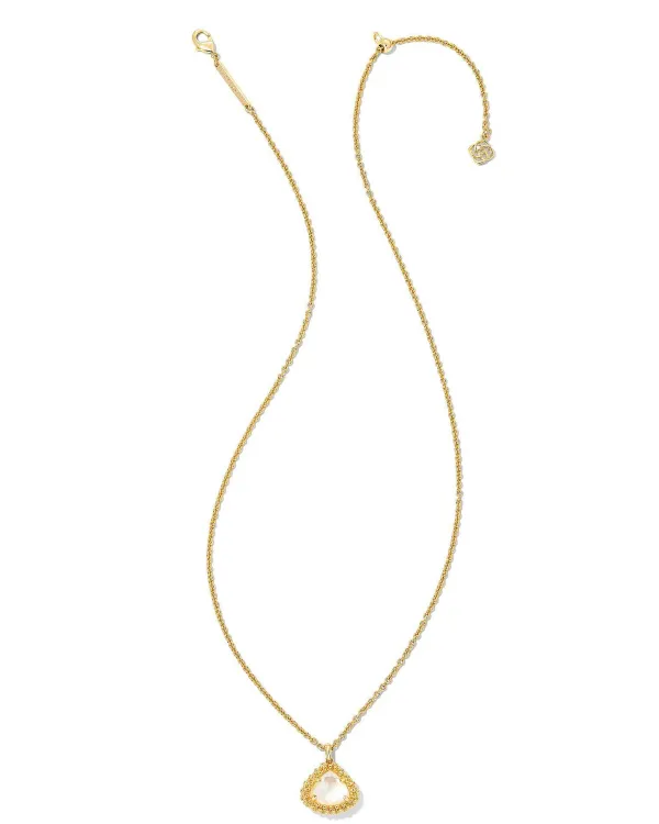 Framed Kendall Gold Short Pendant Necklace In Ivory Mother-Of-Pearl^Kendra Scott Cheap