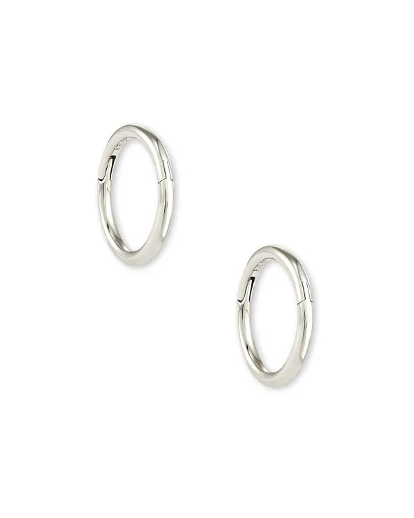 Gina Seamless Huggie Earrings In 14K White Gold^Kendra Scott Shop