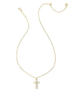 Gracie Gold Cross Short Pendant Necklace In White Crystal^Kendra Scott Outlet