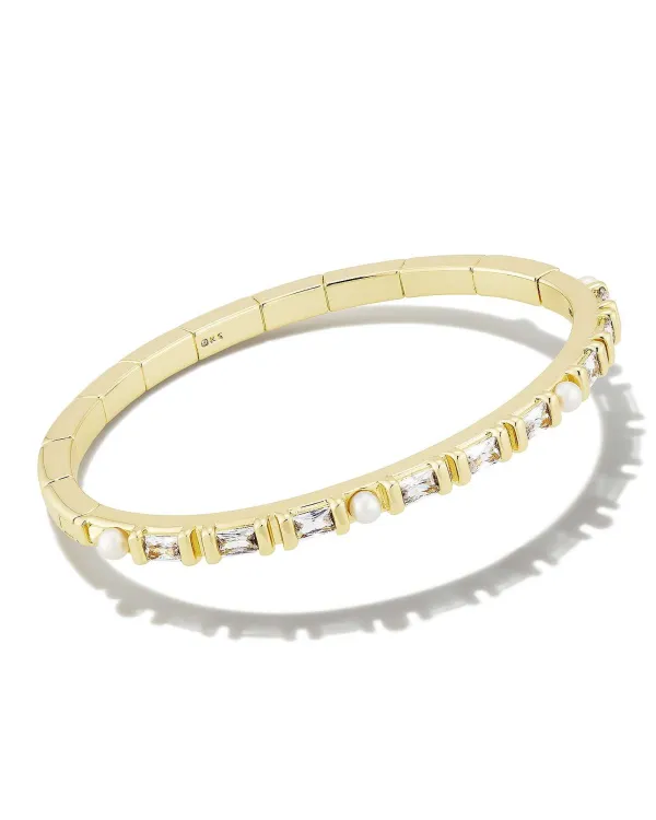Gracie Silver Bangle Bracelet In White Mix^Kendra Scott Fashion