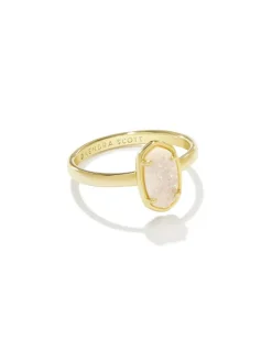 Grayson Gold Band Ring In Iridescent Drusy^Kendra Scott Outlet