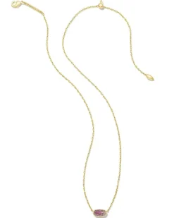 Grayson Gold Crystal Pendant Necklace In Pink Ombre^Kendra Scott Clearance