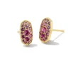 Grayson Gold Crystal Stud Earrings In Pink Ombre^Kendra Scott Hot