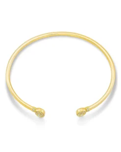 Grayson Gold Cuff Bracelet In White Crystal^Kendra Scott New