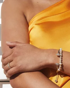 Grayson Gold Cuff Bracelet In White Crystal^Kendra Scott New
