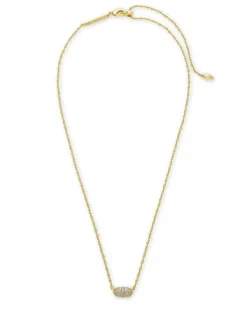 Grayson Gold Pendant Necklace In White Crystal^Kendra Scott Outlet