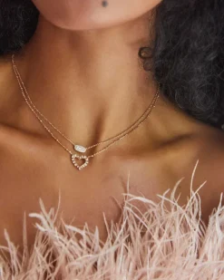 Grayson Gold Pendant Necklace In White Crystal^Kendra Scott Outlet