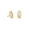 Grayson Gold Stud Earrings In White Crystal^Kendra Scott Hot