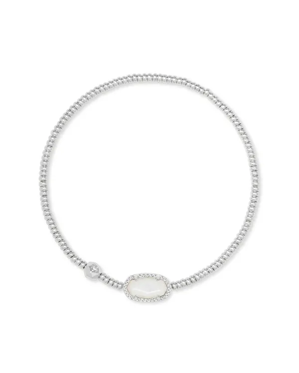 Grayson Silver Stretch Bracelet In Ivory Mother-Of-Pearl^Kendra Scott Best