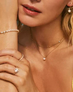 Hadleigh 14K Yellow Gold Pendant Necklace In White Pearl^Kendra Scott Sale