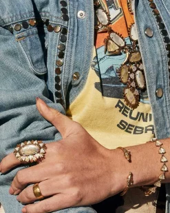 Havana Vintage Gold Cocktail Ring In Iridescent Abalone^Kendra Scott Fashion