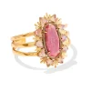 Havana Vintage Gold Cuff Bracelet In Blush Pink Quartzite^Kendra Scott Shop
