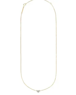 Heart 14K Yellow Gold Pendant Necklace In White Diamonds^Kendra Scott Fashion