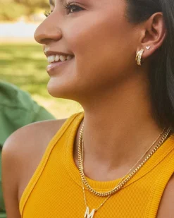 Heart Mini 14K Yellow Gold Single Stud Earring In White Diamond^Kendra Scott Hot
