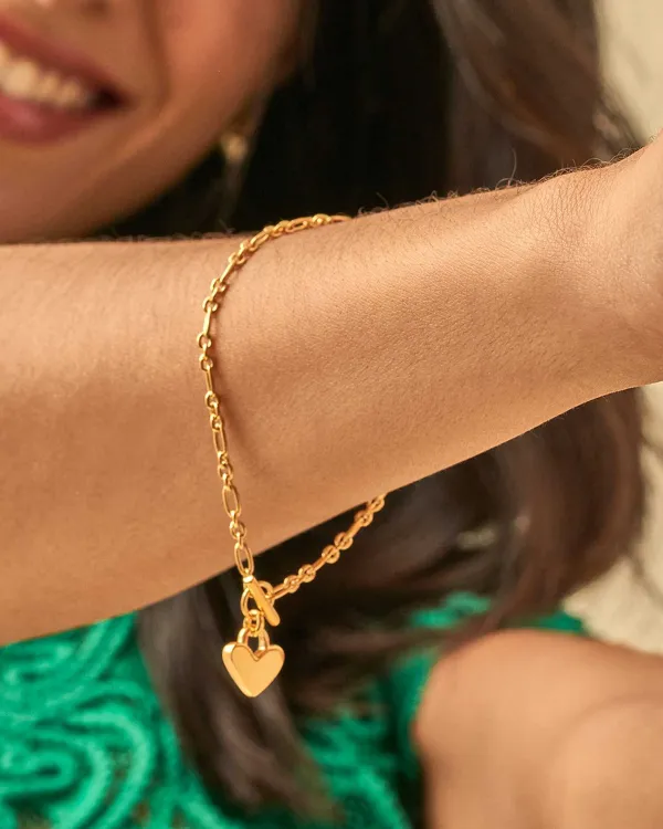 Heart Padlock Chain Bracelet In 18K Gold Vermeil^Kendra Scott Flash Sale