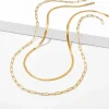 Herringbone And Paperclip Necklace Layering Set In 18K Gold Vermeil^Kendra Scott Sale