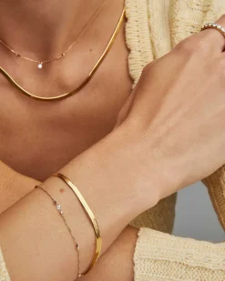 Herringbone Chain Bracelet In 18K Yellow Gold Vermeil^Kendra Scott Outlet