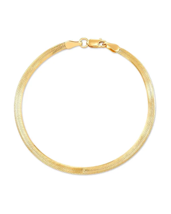 Herringbone Chain Bracelet In 18K Yellow Gold Vermeil^Kendra Scott Outlet