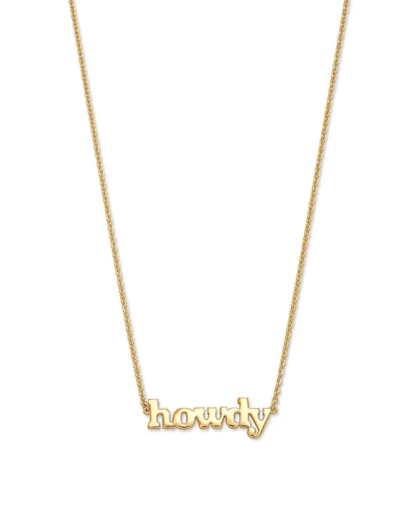 Howdy Pendant Necklace In 18K Yellow Gold Vermeil^Kendra Scott Hot