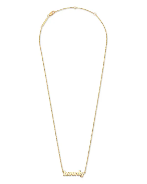 Howdy Pendant Necklace In 18K Yellow Gold Vermeil^Kendra Scott Hot