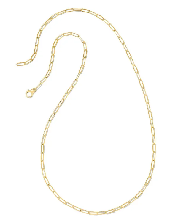 22 Inch Large Paperclip Chain Necklace In 18K Gold Vermeil^Kendra Scott Hot