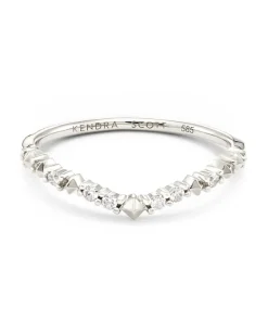 Jaclyn 14K White Gold Band Ring In White Diamond^Kendra Scott Hot