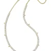 Jacqueline Gold Tennis Necklace In White Crystal^Kendra Scott Cheap