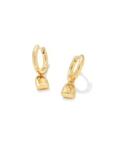 Jess Lock Huggie Earrings In Gold^Kendra Scott Cheap