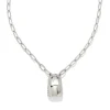 Jess Small Lock Chain Necklace In Silver^Kendra Scott Clearance