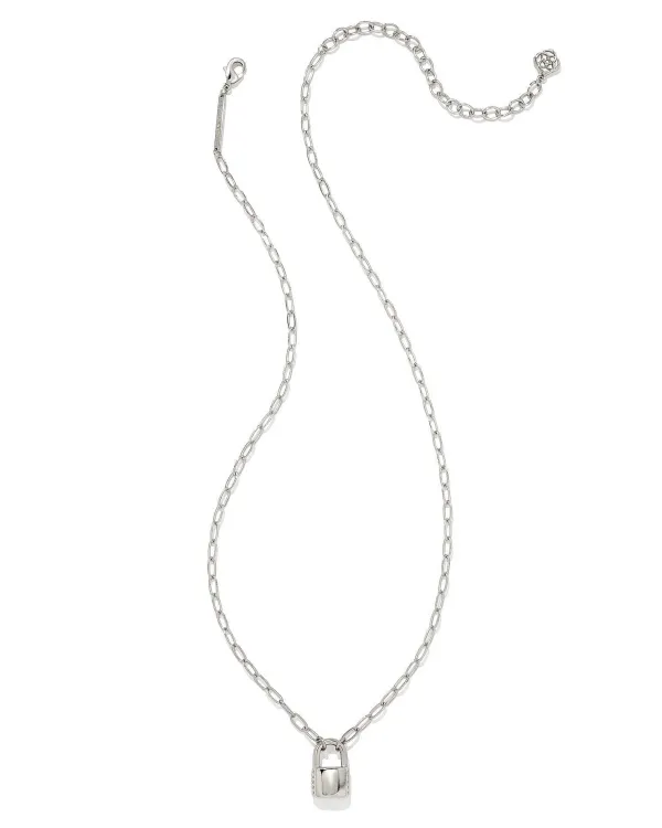 Jess Small Lock Chain Necklace In Silver^Kendra Scott Clearance