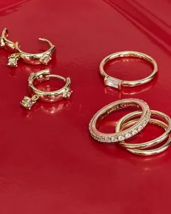 Juliette Gold Band Ring In White Crystal^Kendra Scott Cheap