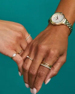 Juliette Gold Band Ring In White Crystal^Kendra Scott Cheap