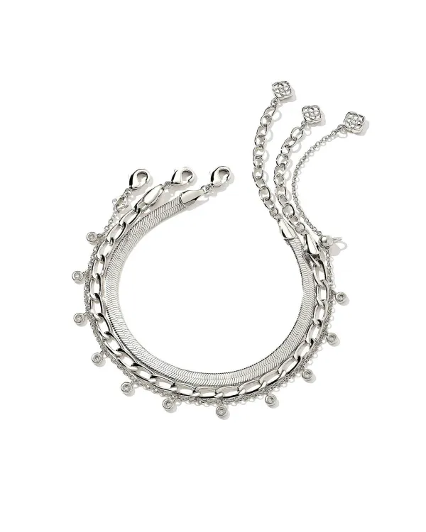 Kassie Set Of 3 Chain Bracelets In Silver^Kendra Scott Fashion