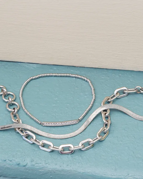 Kassie Set Of 3 Chain Bracelets In Silver^Kendra Scott Fashion