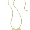 X Loveshackfancy Gold Bow Necklace In White Crystal^Kendra Scott Cheap