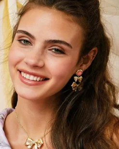 X Loveshackfancy Gold Bow Necklace In White Crystal^Kendra Scott Cheap