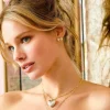 X Loveshackfancy Gold Stud Earrings In White Crystal^Kendra Scott Cheap