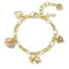 X Loveshackfancy Gold Charm Bracelet In Pink Mix^Kendra Scott Cheap