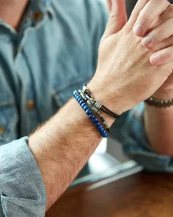 Kenneth Oxidized Sterling Silver Corded Bracelet In Navy^Kendra Scott Clearance