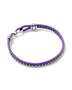 Kenneth Oxidized Sterling Silver Corded Bracelet In Purple Mix^Kendra Scott Shop