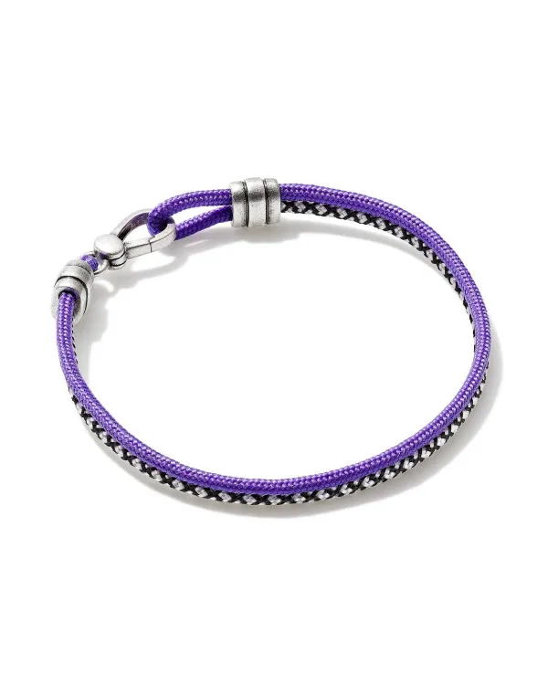 Kenneth Oxidized Sterling Silver Corded Bracelet In Purple Mix^Kendra Scott Shop