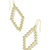 Kinsley Gold Open Frame Earrings In White Crystal^Kendra Scott Sale