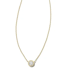Lab Grown White Diamond Audrey Pendant Necklace In 14K Yellow Gold^Kendra Scott Cheap