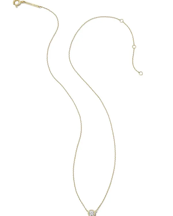 Lab Grown White Diamond Audrey Pendant Necklace In 14K Yellow Gold^Kendra Scott Cheap